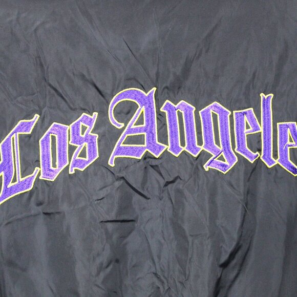 Orange Kiss Men's S Los Angeles Basketball Satin Jacket Letterman - Picture 5 of 6